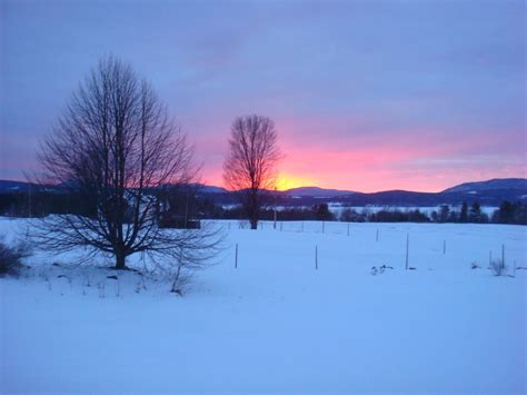 Winter Sunset In Newport Vt As Another Day In The