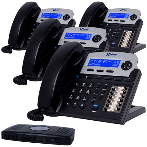 X16 Business Phone System W 4 Phones And 4 Co Line Ports Xblue