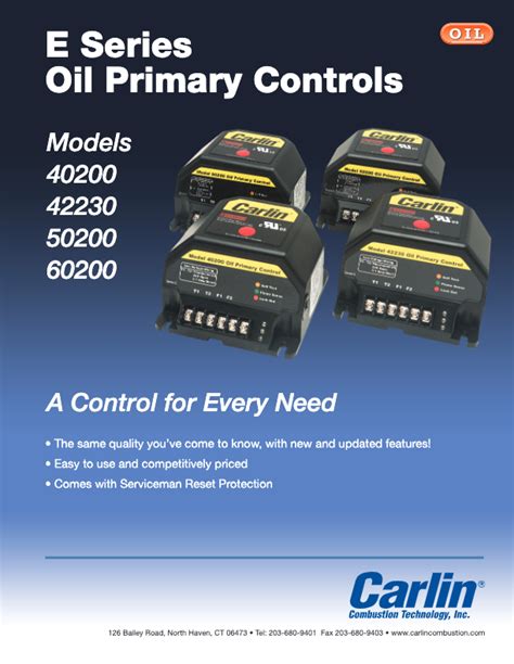 Primary Controls Product Sheet Web Carlin Combustion Technology