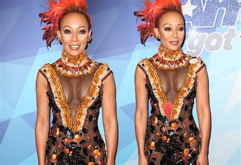 Photos Mel B Shows Off Major Cleavage At Americas Got Talent Premiere
