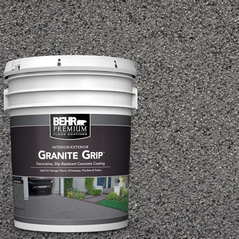 This fall, after the oppressively high southwestern temperatures have dissipated, i'll post my third and final update on granite grip. BEHR Premium 5 gal. Gray Granite Grip Decorative Flat ...