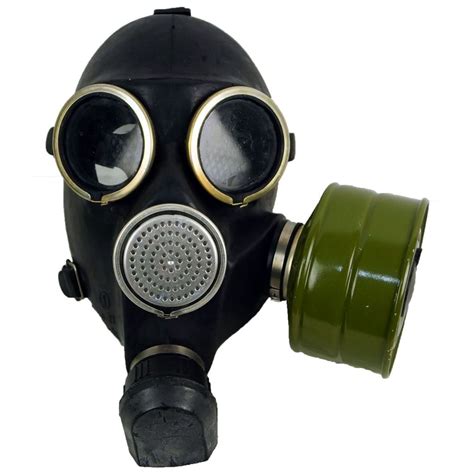 Pmg 2 Latex Gas Mask Black Soviet Russian Army