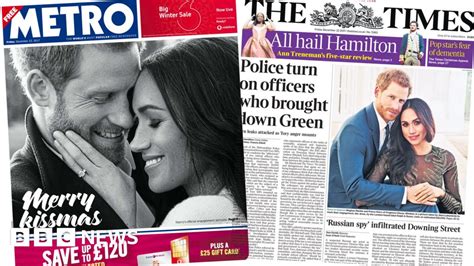 Newspaper Headlines Prince Harry And Meghan Markle So In Love Bbc News