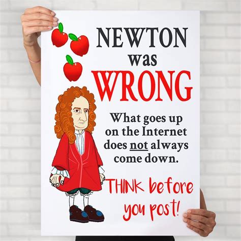 Science Classroom Printables Funny Classroom Poster Newton Etsy Funny Classroom Posters