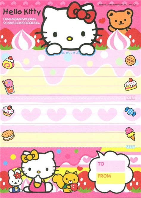 Pink Hello Kitty Memo Pad From Japan Kawaii Memo Pads Stationery