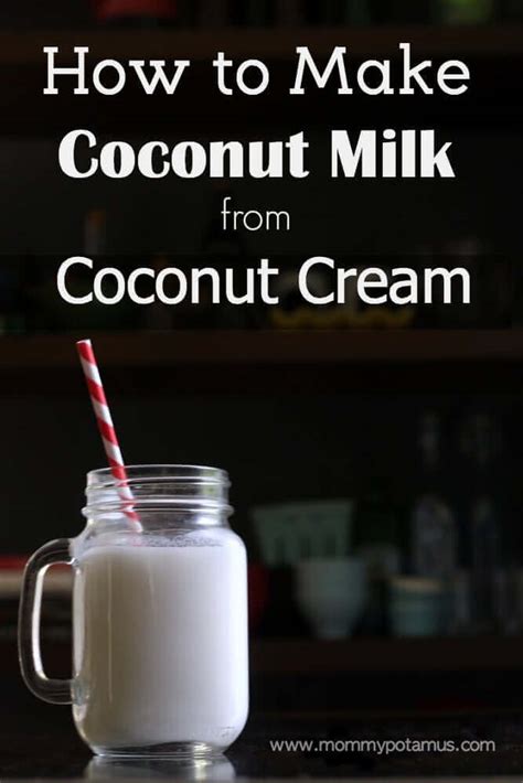 How To Make Coconut Milk From Coconut Cream