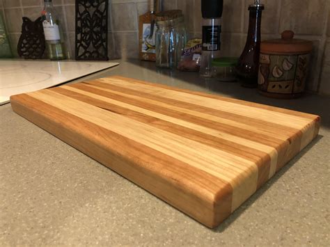 First Proper Cutting Board Edge Grain Cutting Board Made From Cherry