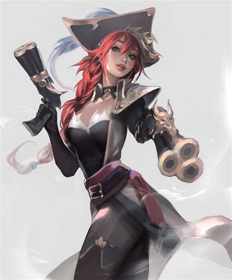 pirate girl captain fortune mf lol skin [artist v i o r i e] league of legends waifu clan