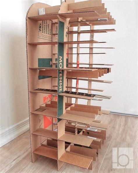 Cardboard Bookcase Diy Kids Furniture Out Of Cardboard Reuse And Play
