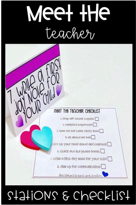 Editable Meet The Teacher Stations And Checklist Student Centered