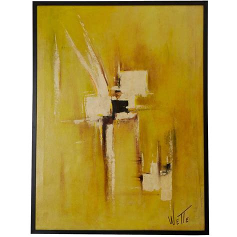 Mid Century Abstract Modern Painting Signed By Artist For
