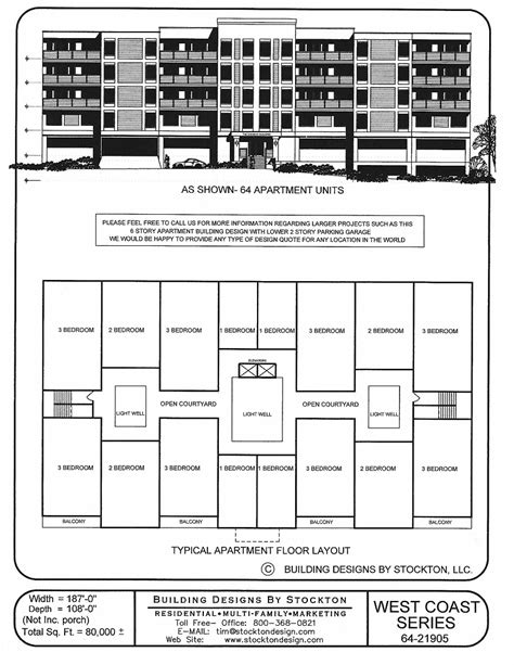 24 Unit Apartment Building Floor Plans