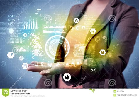 Businessman Analyzing Medical Data Stock Photo - Image of finger, hand ...