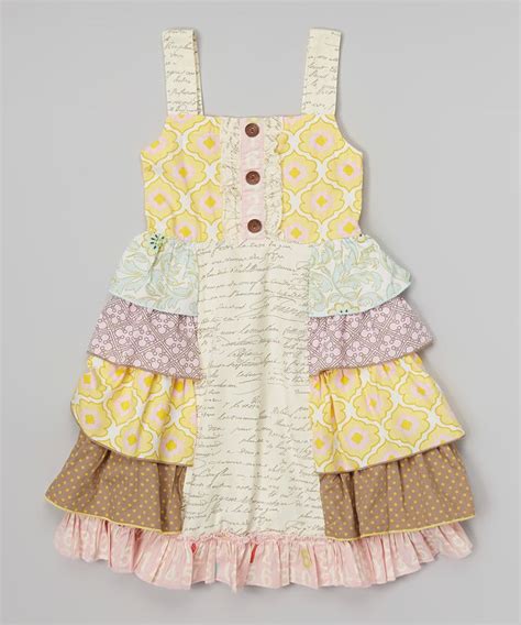 Yellow And Pink Patchwork Tiered Dress Infant Toddler And Girls Zulily