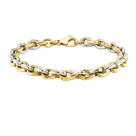 9ct Yellow And White Gold Bracelet Bracelets And Bangles From Dipples Uk
