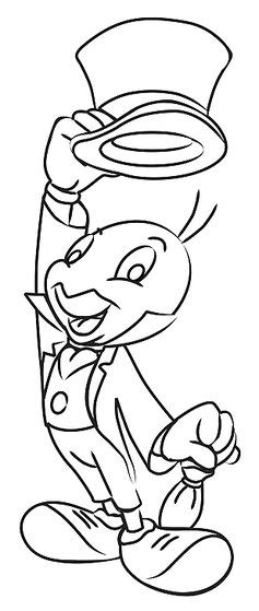 Jiminy Cricket Coloring Pages Home Sketch Coloring Page