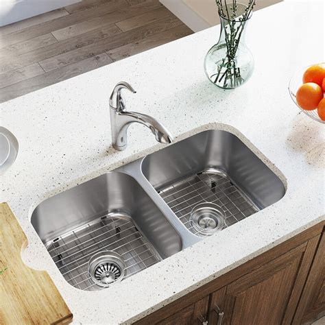Mrdirect Stainless Steel 32 X 18 Double Basin Undermount Kitchen Sink