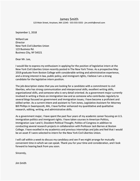 Free government employee cover letter templates. Sample Cover Letter for Internships in Government in 2020 ...