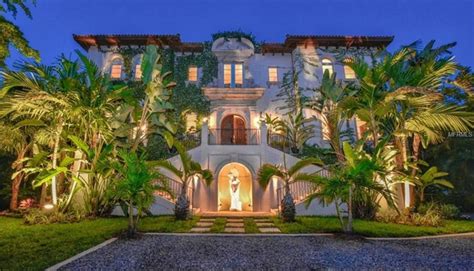 64 Million Mediterranean Waterfront Mansion In Sarasota Fl Homes