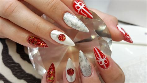 acrylic nails christmas nail design youtube