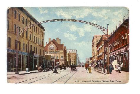 Old Postcard Seventeenth Street From Glenarm Street Denver Colorado
