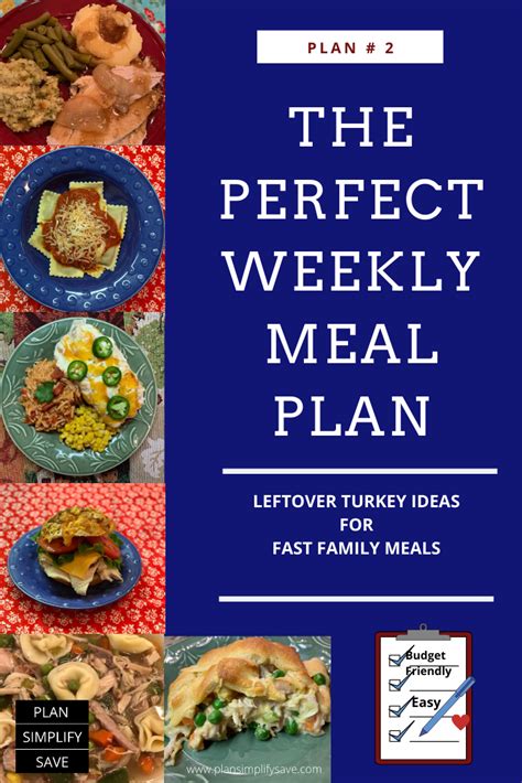 Easy Weekly Meal Plan 2 Plan Simplify Save