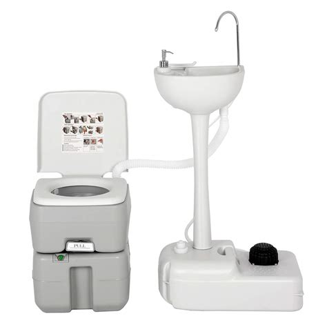 Buy Giantex Outdoor Wash Sink And Potable Toilet Set 45 Gallon Sink
