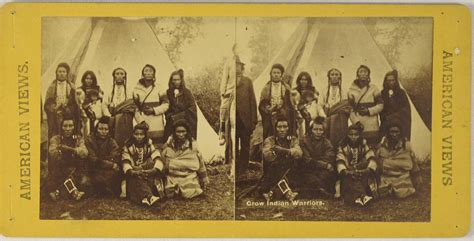 Crow Reservation Mt Big Horn County 1870 1920 Crow Indian Warriors Stereoview