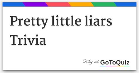 Pretty Little Liars Trivia