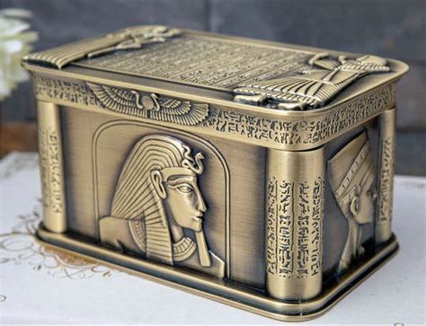 Ancient Egypt Jewelry Box Egyptian Trinket Vintage Egypt Etsy