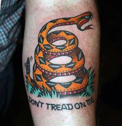 40 Dont Tread On Me Tattoo Designs For Men Liberty Ink Hd Tattoo