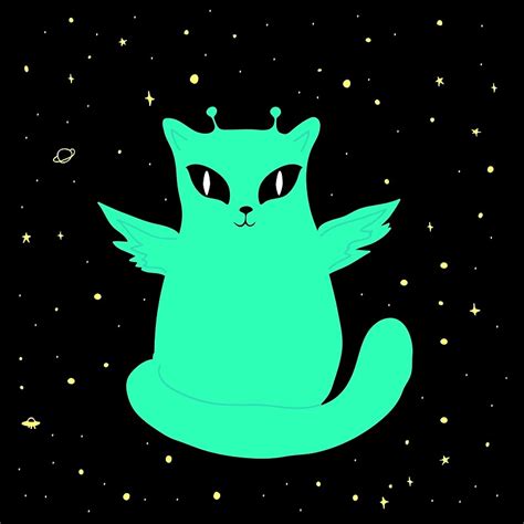 Space Alien Cat By Kioto Redbubble