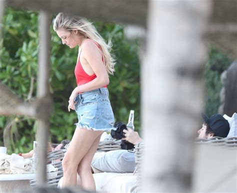 Kelsea Ballerini In Red Swimsuit And Shorts 02 Gotceleb