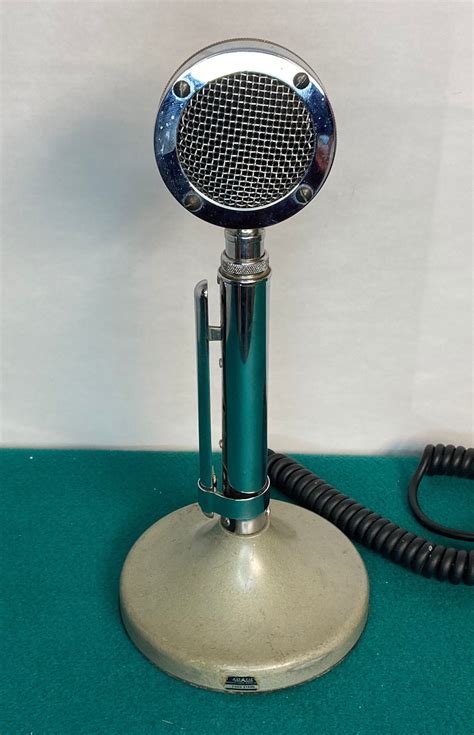 Vintage Astatic D 104 Chrome Lollipop Microphone Ham Radio Cb 2 Way