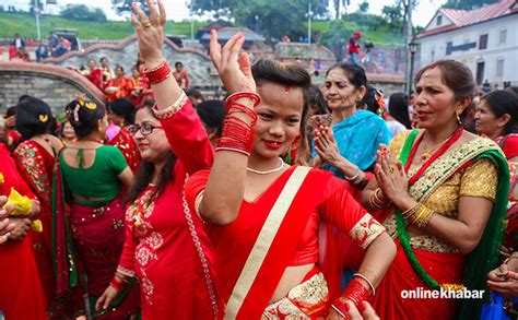 Nepali Women Celebrate Teej With Fasting Songs And Dances Onlinekhabar English News