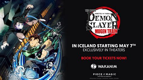 Natsuki hanae, akari kitō, hiro shimono and others. Demon Slayer: Mugen Train, in Iceland on May 7!