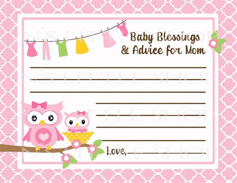 Free Printable New Mom Advice Cards