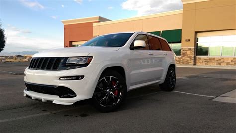 Front Grill Black Out And Spoiler Lip For Jeep Grand Cherokee Srt