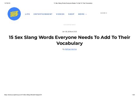 Pdf Sex Slang Words Everyone Needs To Add To Their Vocabulary Aakash Duggal