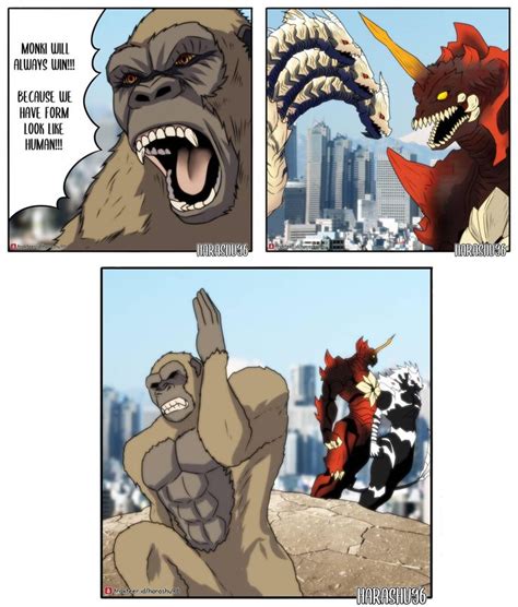 Godzilla Comics Godzilla Monster Musume Manga Kaiju Art Fantasy Beasts Anime Version