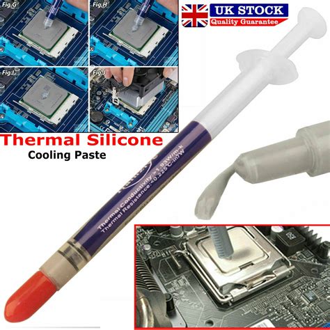 Silicone Thermal Heatsink Compound Cooling Paste Grease Syringe For Pc