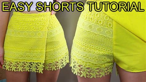 How To Sew A Shorts Coulats Diy Shorts Wrap Around Shorts Easy