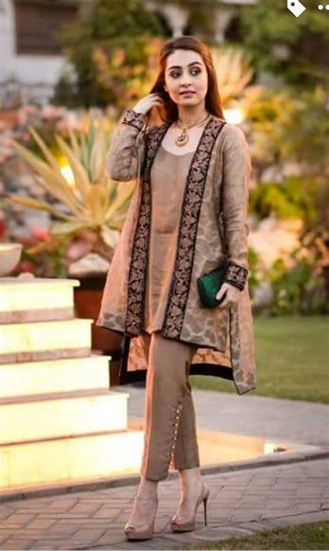 Pakistani Gown Short Shirt With Trouser Pakistani Fashion Casual