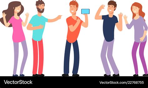 Friends Laughing People Laughing Together Vector Image