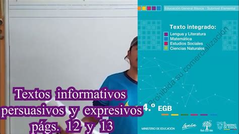 Textos Informativos Persuasivos Y Expresivos P Gs Y Texto De