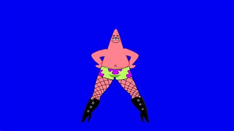Blue Screen Patrick Leg Dance Spongebob Youtube