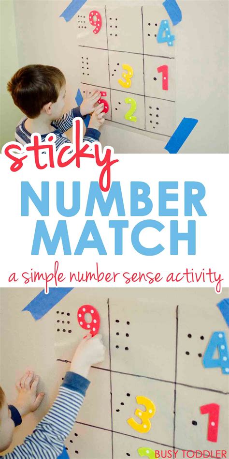 Sticky Number Match Busy Toddler Numbers Preschool Learning