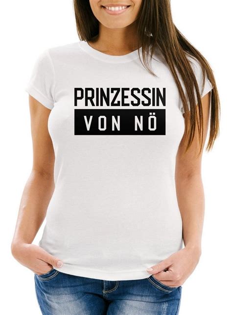 Moonworks Print Shirt Damen T Shirt Prinzessin Von Nö Slim Fit Moonworks® Mit Print Online