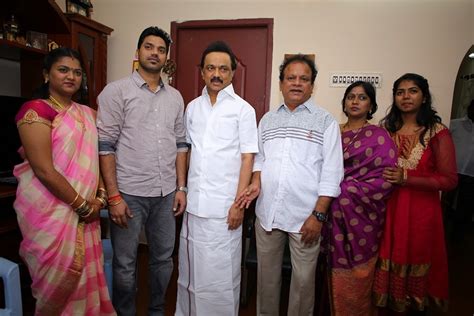 The reason why mk stalin skipped vikarm daughter and his grandson marriage. MK Stalin, Radha Ravi, Soori, Vivek at Vasu Vikram's ...