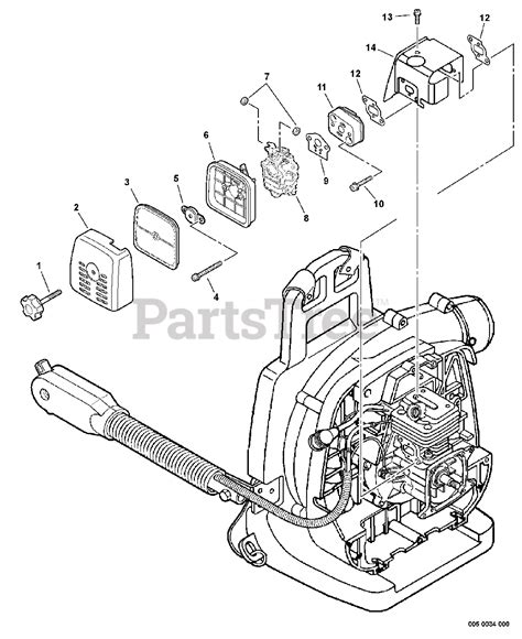 Echo Pb 260l Echo Backpack Blower Parts Sn 06001001 06999999